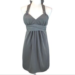 Walter Baker sz S grey halter backless dress w bow
